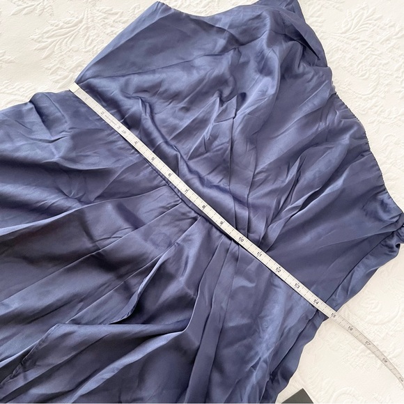 NWT Lulus Law of Attraction Navy Blue One-Shoulder Asymmetrical Midi Dress Large - Picture 8 of 8